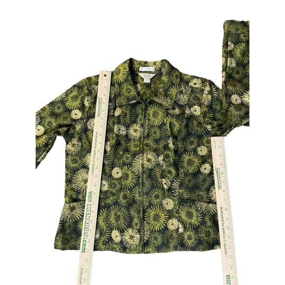 Christopher Banks Jacket Womens PM Petites Used Zip Front Shimmer - Picture 11 of 16